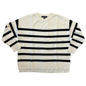 Ivory Ground Stripe - French Connection Essentials Women's Long Sleeve Striped T